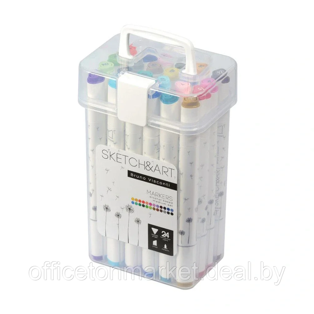 Набор двусторонних маркеров для скетчинга "Sketch&Art", 24 цвета - фото 1 - id-p224534091