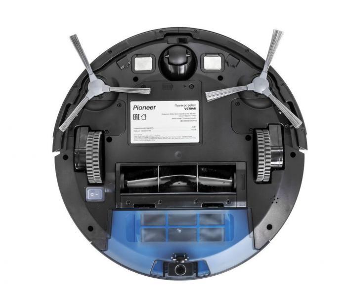 Автоматический беспроводной моющий мини робот-пылесос PIONEER VC704R черный для уборки дома - фото 3 - id-p224444824