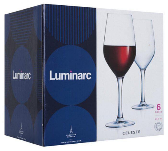 Фужеры для вина из стекла LUMINARC СЕЛЕСТ L5832 набор бокалов - фото 4 - id-p224762944