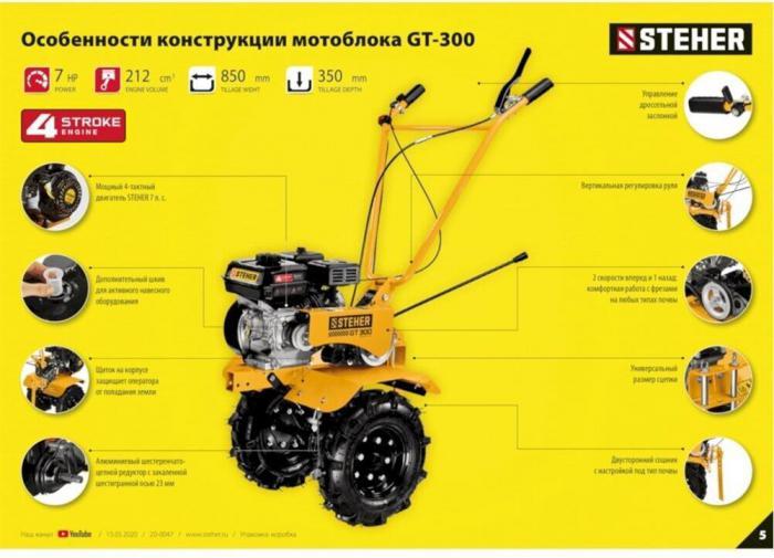 STEHER GK-150 Культиватор бензиновый 94 см3 - фото 2 - id-p224763362