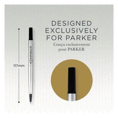 Стержень роллер Parker Quink Z01 (CW1950325) M 0.7мм черные чернила блистер (2шт) - фото 4 - id-p224553612