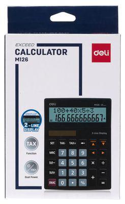 Калькулятор Deli EM126, 12-разрядный, черный - фото 4 - id-p224553646