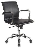 Кресло руководителя Бюрократ Ch-993-Low, на колесиках, эко.кожа, черный [ch-993-low/black]