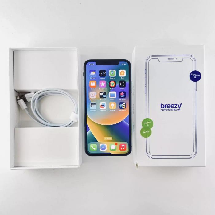 Apple iPhone X 64 GB Space Gray (Восстановленный) - фото 1 - id-p224790032