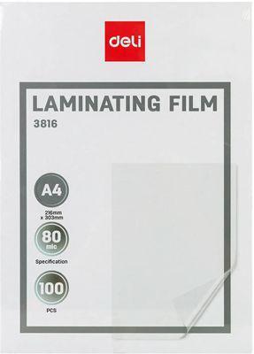 Пленка для ламинирования Deli E3816, 80мкм, 216х303 мм, 100шт., глянцевая, A4 - фото 1 - id-p224377668