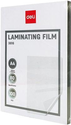 Пленка для ламинирования Deli E3816, 80мкм, 216х303 мм, 100шт., глянцевая, A4 - фото 3 - id-p224377668