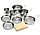 Набор посуды походный Camp-S11 из нержавеющей стали (8 предметов) / Набор туристической посуды, фото 4