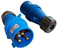 Вилка LanMaster IEC 309 32A 250V blue [lan-iec-309-32a1p/m]