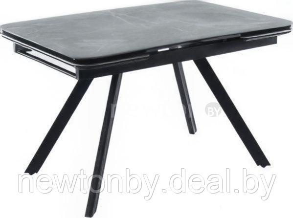 Кухонный стол Аврора Леон 120-184x80 (камень серый/черный) - фото 1 - id-p224814322