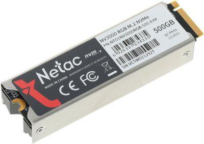 SSD накопитель NETAC NV3000 RGB NT01NV3000RGB-500-E4X 512ГБ, M.2 2280, PCIe 3.0 x4, NVMe, M.2 - фото 4 - id-p224514392