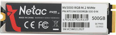SSD накопитель NETAC NV3000 RGB NT01NV3000RGB-500-E4X 512ГБ, M.2 2280, PCIe 3.0 x4, NVMe, M.2 - фото 5 - id-p224514392