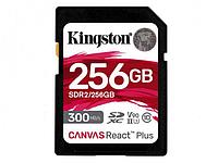 256Gb - Kingston SDXC UHS-II 300R/260W U3 V90 Canvas React Plus SDR2/256GB