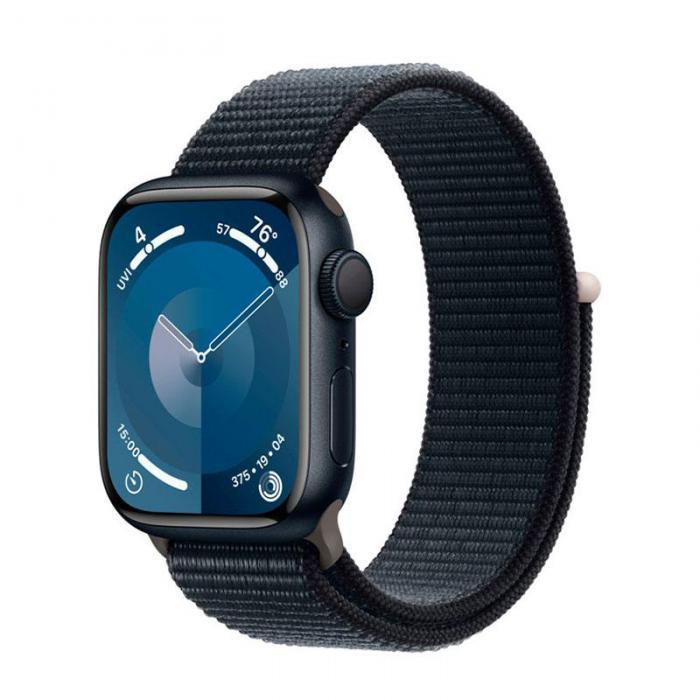 APPLE Watch Series 9 GPS 41mm Midnight Aluminium Case with Midnight Sport Loop MR8Y3 - фото 1 - id-p224535755