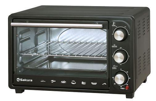 Настольная духовка мини печь электрическая SAKURA SA-7025B жарочный шкаф для дачи выпечки хлеба - фото 1 - id-p224554054