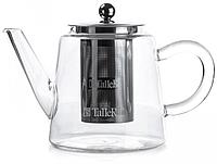 Заварочный стеклянный чайник с ситом фильтром ситечком TALLER TR-31375 1000 мл заварочник для заварки чая