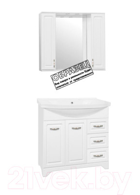 Шкаф с зеркалом для ванной Style Line Олеандр-2 120 - фото 4 - id-p224814974