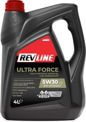 Моторное масло Revline Ultra Force C3 5W30 / RUFC35304 - фото 1 - id-p224814916