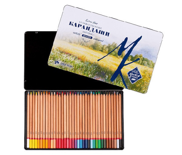 Мастер-Класс Набор профессиональных цветных карандашей, 36 цветов, в жестяной упаковке - фото 1 - id-p224816819