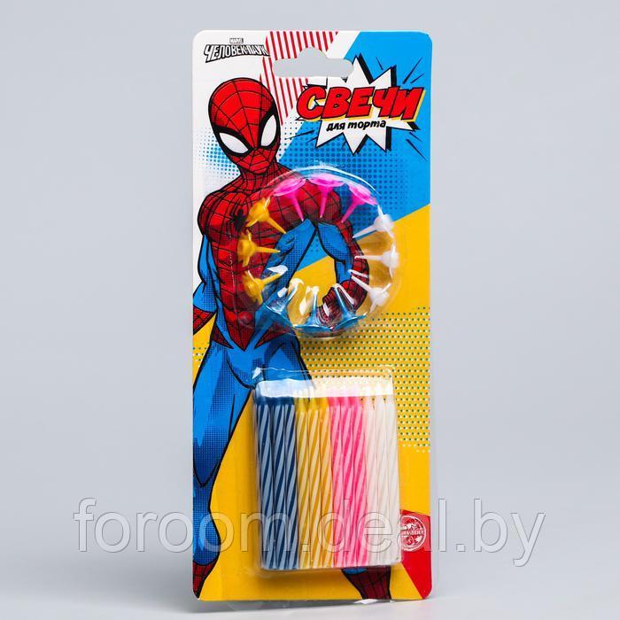 Набор свечей для торта "Человек-Паук" 24шт., разноцветные Marvel  5108365