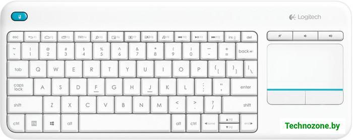 Клавиатура Logitech K400 Plus (белый, нет кириллицы) - фото 1 - id-p224816918