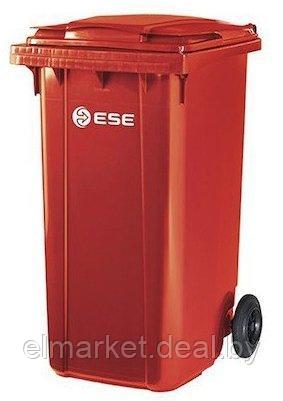 Мусорный контейнер ESE 240 л красный - фото 1 - id-p224818342