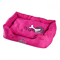 Rogz  лежак д/с с бортом и подушкой Spice Podz L розовый с костью  (55*88*26 см), шт