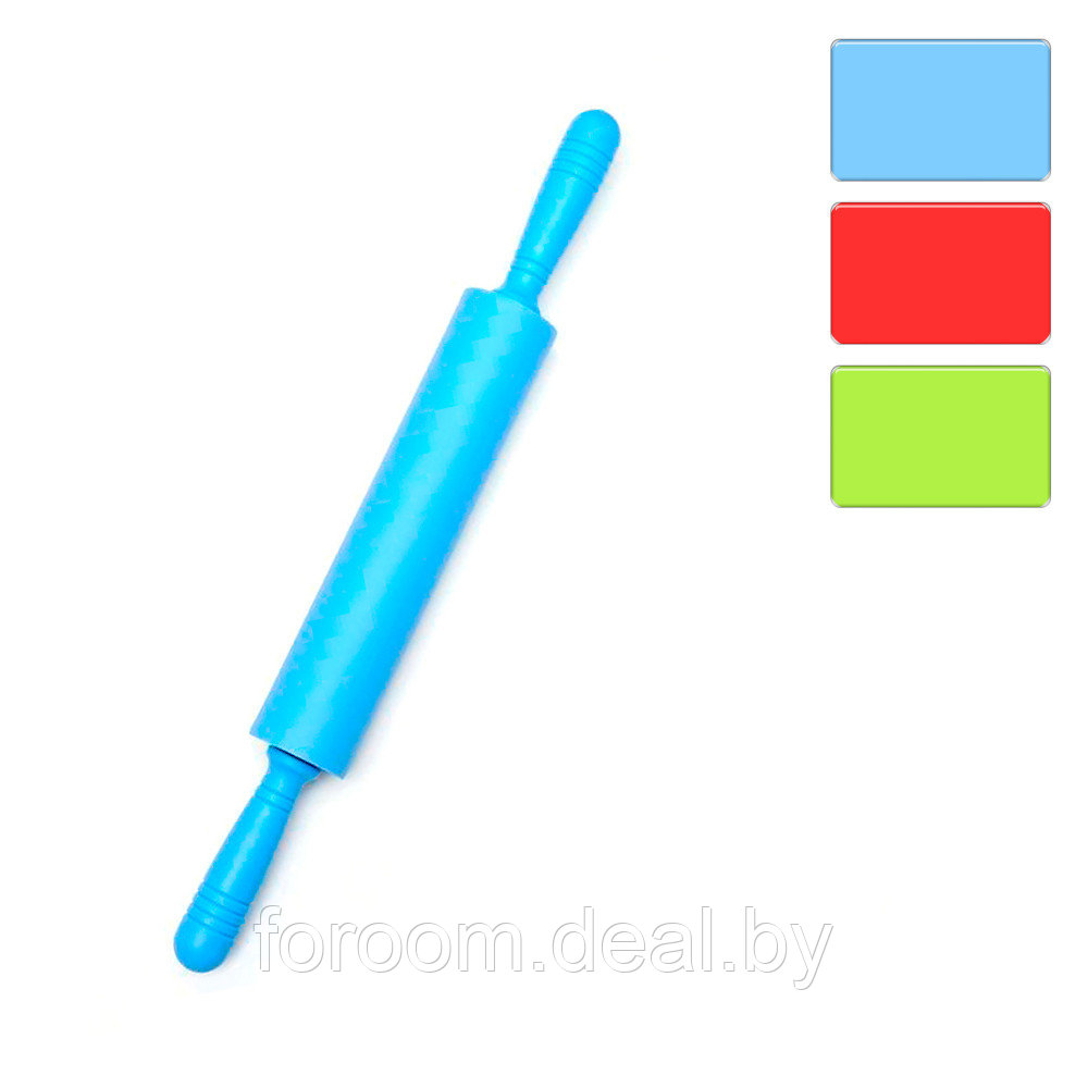 Скалка силиконовая (d)5,5x49см с ручками Доляна Севилья 118932 - фото 1 - id-p224818442