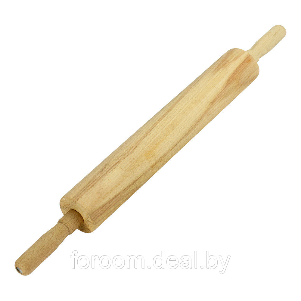 Скалка 60см деревянная (бук), крутящиеся ручки Хозяюшка 40-36 - фото 1 - id-p224818498