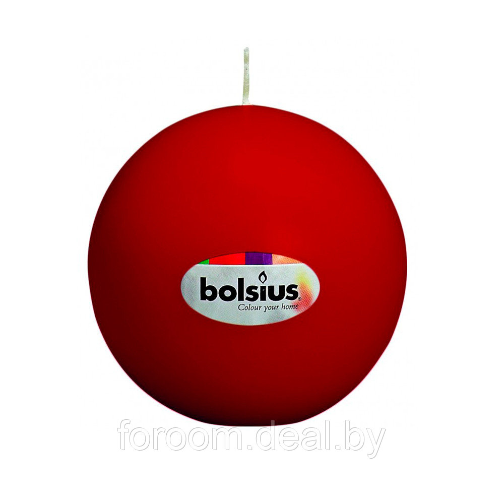 Свеча декоративная, шар (d)7см, тёмно-красный Bolsius Colour 103610036744 - фото 1 - id-p224817899