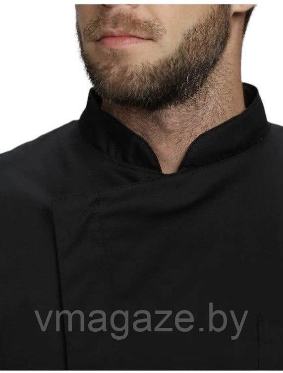 Китель поварской,шеф-повара,мужской (цвет черный) - фото 10 - id-p224819377