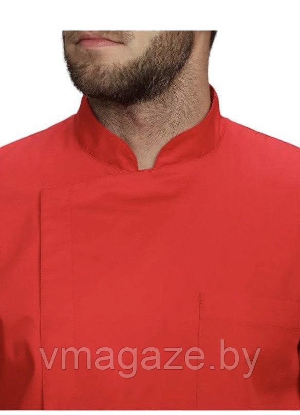 Китель поварской,шеф-повара,мужской (цвет красный) - фото 6 - id-p224819402