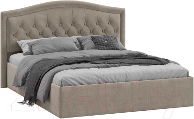 Двуспальная кровать ТриЯ Адель универсальный тип 1 с ПМ 160x200 - фото 1 - id-p224819432