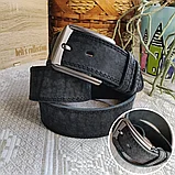 Кожаный ремень 4,5см Ремарт ТЁРКА чёрный, фото 5