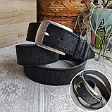 Кожаный ремень 4,5см Ремарт ТЁРКА чёрный, фото 4