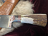 Нож Пчак с ручкой из белого рога Сайгака (большой), фото 2