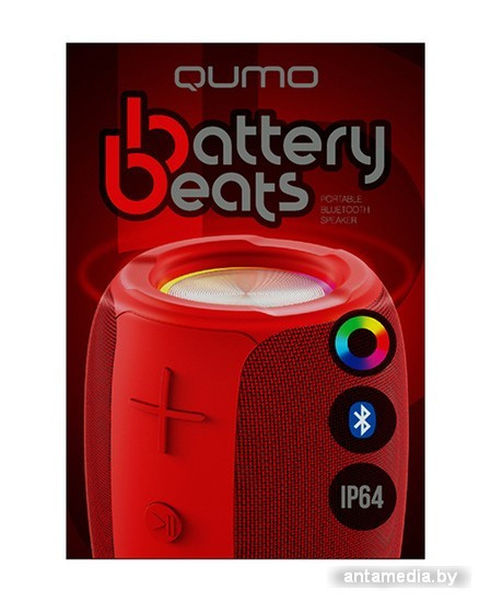 Беспроводная колонка QUMO BatteryBeats (красный) - фото 2 - id-p224822898