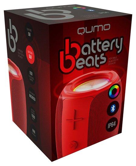 Беспроводная колонка QUMO BatteryBeats (красный) - фото 4 - id-p224822898