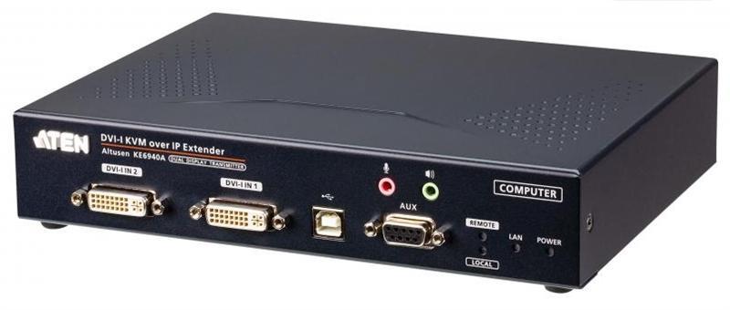 Передатчик ATEN KE6940AT-AX-G DVI-I Dual Display KVM over IP transmitter (Ethernet + Optical) - фото 1 - id-p224824217