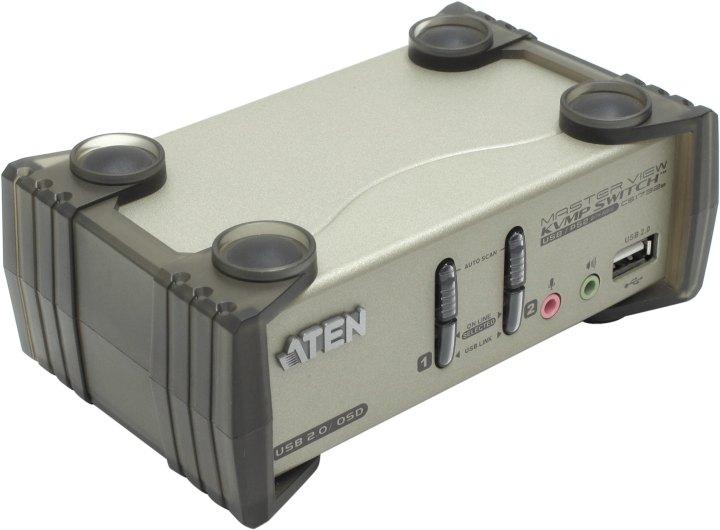 Переключатель консоли электронный, 2 порта PS/2 ATEN. 2 Port USB2.0 KVMP Switch with OSD - фото 1 - id-p224824219
