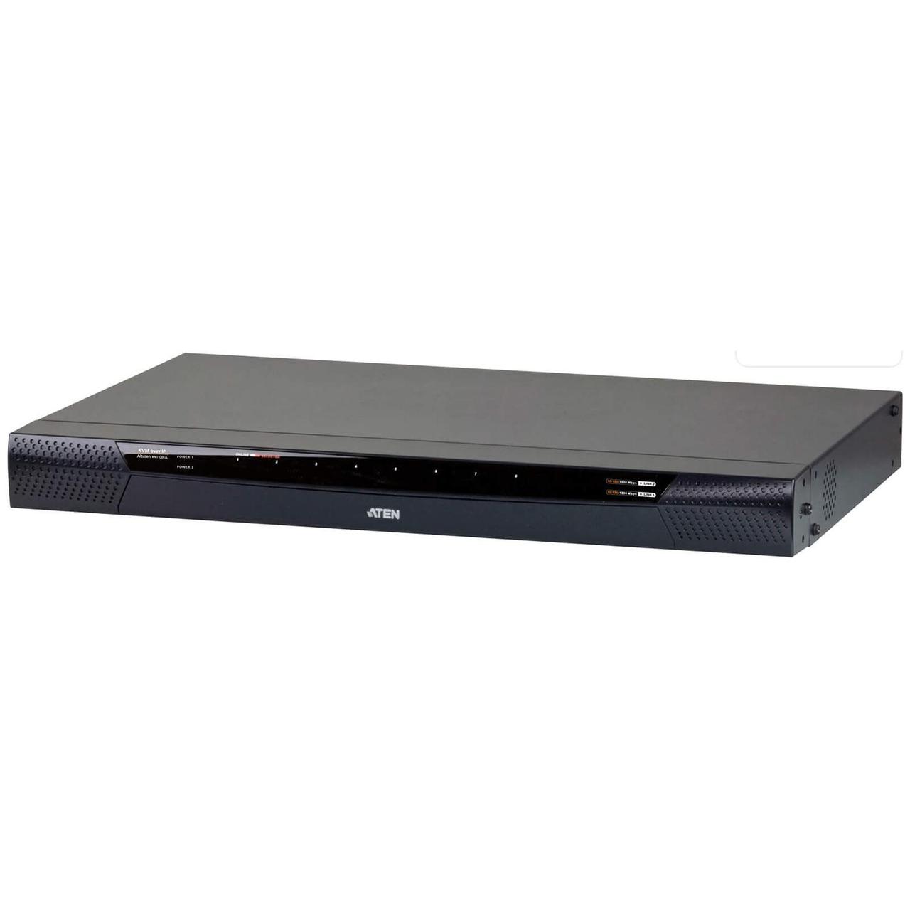 Переключатель, электрон., KVM, 1 local user PS2/USB+VGA+ IP user 8 cpu (PS2/USB/Sun+VGA)/RS232, без шнуров и - фото 1 - id-p224824221