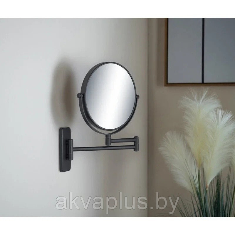 Зеркало косметическое увеличение 5х поворотное к стене черное (9341MB) - фото 2 - id-p224825971