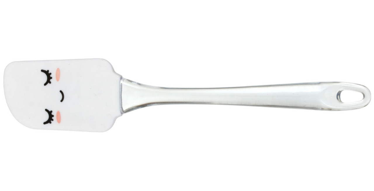 Силиконовая лопатка «Вкусно!» 5*24 см, белая с прозрачным - фото 2 - id-p224826170