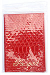 Обложка для паспорта OfficeSpace «Питон» 95*135 мм, красная