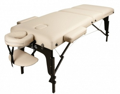 Массажный стол Atlas Sport 70 см складной 3-с деревянный (бежевый) - фото 1 - id-p224826418