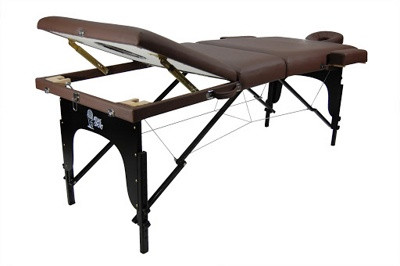 Массажный стол Atlas Sport 70 см складной 3-с деревянный (коричневый) - фото 1 - id-p224826419