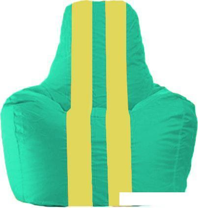 Кресло-мешок Flagman Спортинг С1.1-313 (бирюзовый/желтый), фото 2