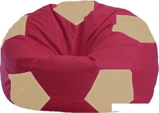 Кресло-мешок Flagman Мяч М1.1-304 (бордовый/бежевый), фото 2