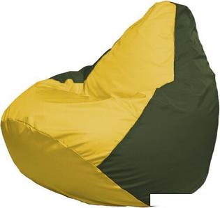 Кресло-мешок Flagman Груша Макси Г2.1-250 (оливковый темный/желтый)