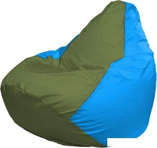 Кресло-мешок Flagman Груша Макси Г2.1-229 (голубой/оливковый)