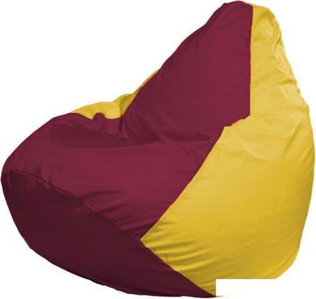 Кресло-мешок Flagman Груша Макси Г2.1-309 (желтый/бордовый), фото 2